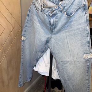 Boyfriend Light Blue Distressed Jeans